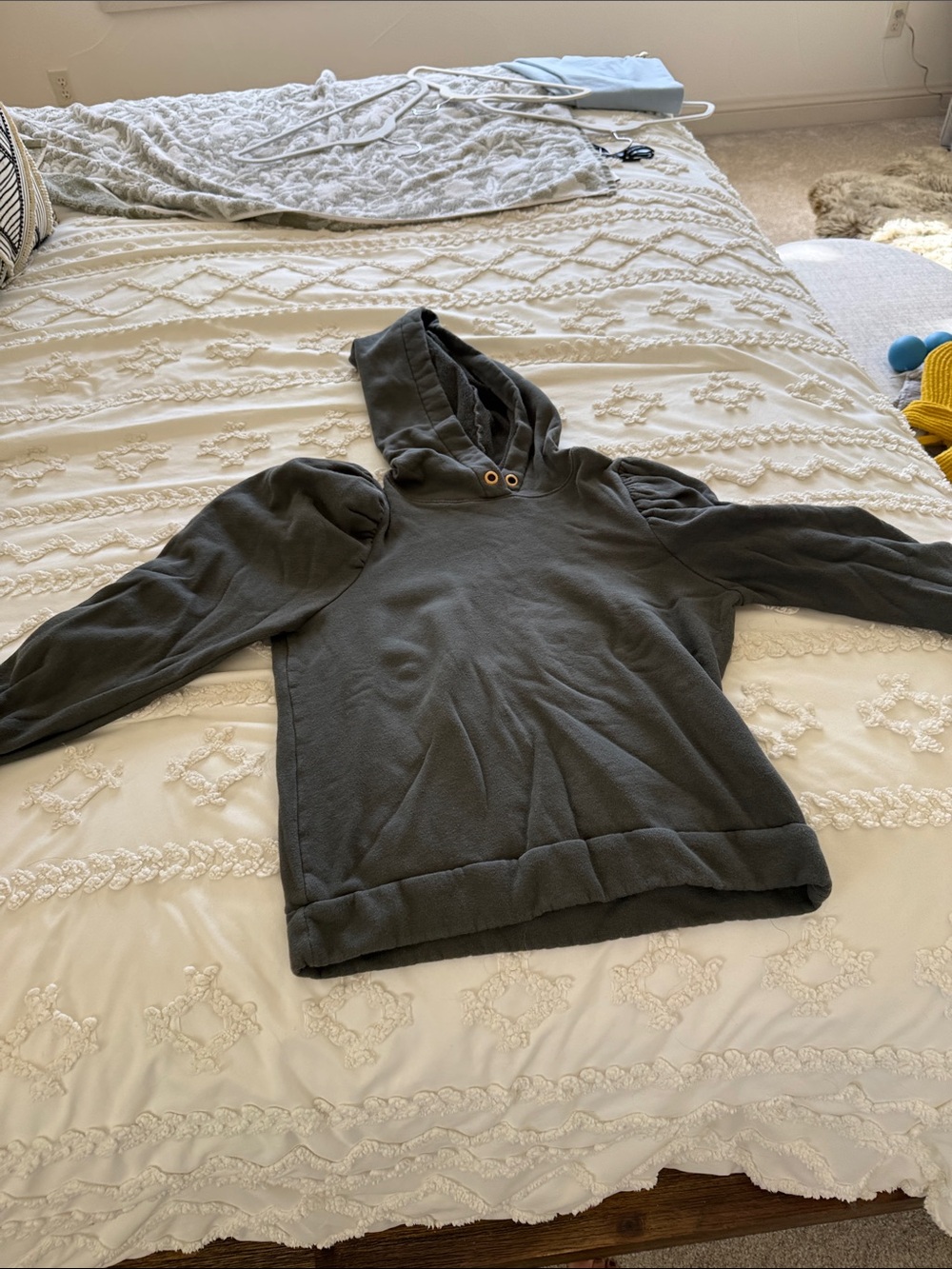 Women's Charcoal Hooded Pullover Sweatshirt